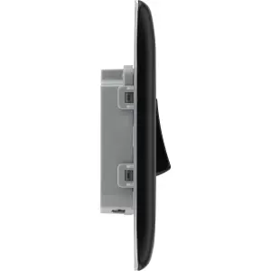 BG Nexus Metal 20A Single Wall Light Switch, 2 Way, Matt Black