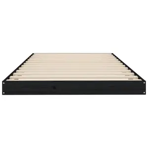 Bed Frame Solid Wood Black / Single (3')