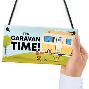 Red Ocean Caravan Sign Novelty Campervan Sign Caravan Lover Gift Birthday Retirement Gifts