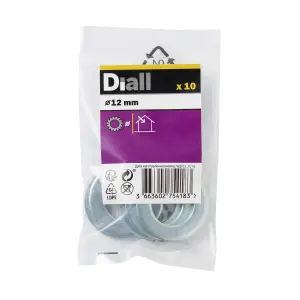 Diall M12 Steel Shakeproof Washer, (Dia)12mm, Pack of 10