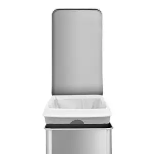 Simplehuman 10L Profile Pedal Bin, Plastic Lid Brushed Stainless Steel