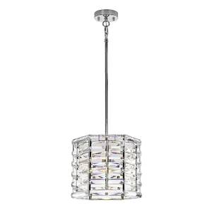 Elstead Shoal 1 Light Pendant, Polished Nickel, E27