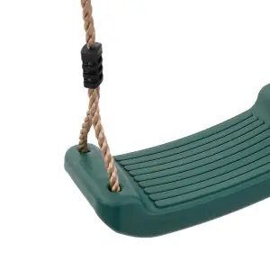 Berkfield Outdoor Swing Seat for Kids Single with Adjustable Rope Green