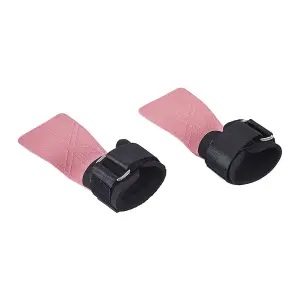 One Size Wrist Straps Weight Lifting Gloves Black and Pink