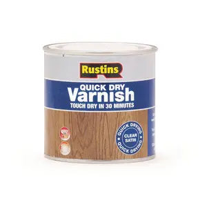 Rustins Quick Dry Varnish Satin - Clear 250ml