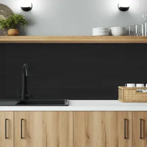 Splashwall Brown & Black Metallic Brushed effect Aluminium Splashback, (H)600mm (W)2440mm (T)4mm