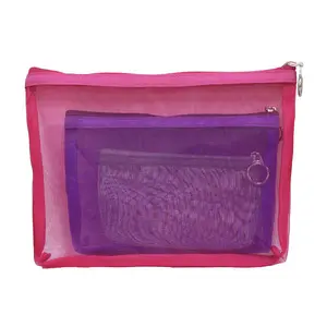 MESH POUCHES ZIPPER - Vibrance: Mesh Zipper Pouches: 3 Pieces - KnitPro