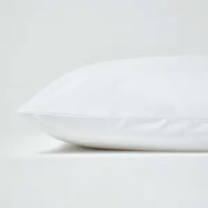 Homescapes White Continental Egyptian Cotton Pillowcase 200 TC, 40 x 40 cm