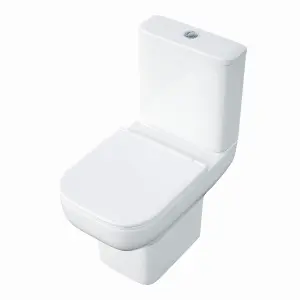 Nes Home Close Coupled Toilet Pan, Cistern & Soft Close Seat