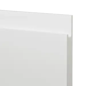 GoodHome Garcinia Integrated handle Gloss white Appliance Cabinet door (W)600mm (H)626mm (T)19mm