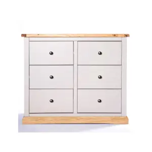 Bomporto 6 Drawer Chest of Drawers Brass Knob