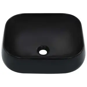 Berkfield Wash Basin 44.5x39.5x14.5 cm Ceramic Black