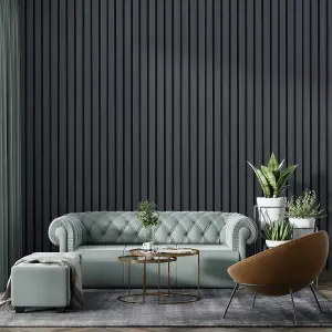 STRIVO Acoustic Wide Slat Wall Panel - Charcoal