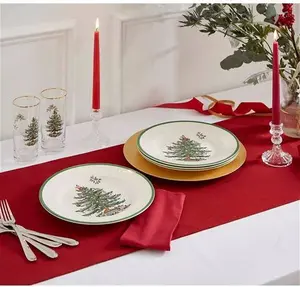 Spode Christmas Tree Stoneware Dinner Plate, 27Cm, White/Green