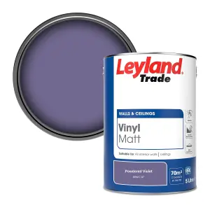 Leyland Trade Vinyl Matt Walls & Ceilings Emulsion Paint Powdered Violet (PPG17-07) 5L