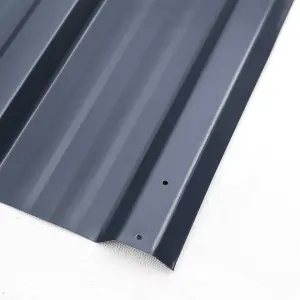 12 Pcs Charcoal Black Wainscoting Panels for Wall Corrugated Building Roof Cladding L 129 cm x W 45 cm x T 0.27 mm