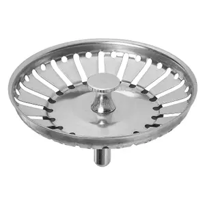 Kitchen Basin Drain Dopant Sink Waste Strainer Plug Steel 83mm