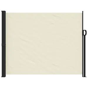 Berkfield Retractable Side Awning Cream 160x500 cm