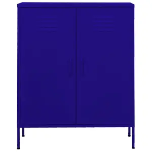 Berkfield Storage Cabinet Navy Blue 80x35x101.5 cm Steel