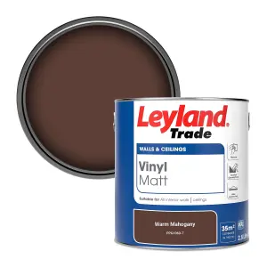 Leyland Trade Vinyl Matt Walls & Ceilings Emulsion Paint Warm Mahogany (PPG1060-7) 2.5L