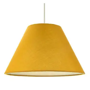 Traditional 12 Ochre Cotton Coolie Lampshade Suitable for Table Lamp or Pendant