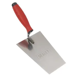 Sealey Stainless Steel Bucket Trowel Rubber Handle 180mm Soft Grip T1204