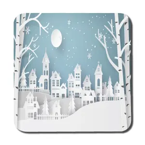 Winter snow urban countryside (coaster) / Default Title