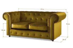 Furniture Stop - Asha 2 Seater Deluxe Velvet Sofa