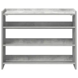 Berkfield Shoe Rack Concrete Oak 80x25x61.5 cm Engineered Wood