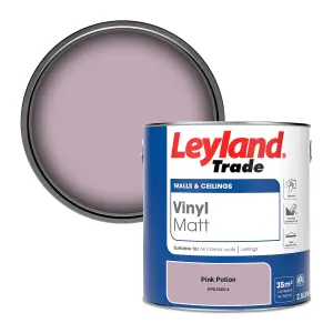 Leyland Trade Vinyl Matt Walls & Ceilings Emulsion Paint Pink Potion (PPG1045-4) 2.5L