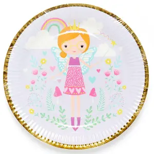 Amscan Paper Fairy Princess Disposable Plates (Pack of 8) Multicoloured (One Size)