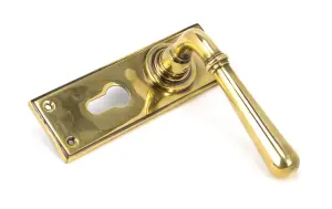 From The Anvil Aged Brass Newbury Lever Euro Lock Set