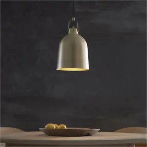 Hanging Ceiling Pendant Light - Antique Brass Plate - 10W LED E27