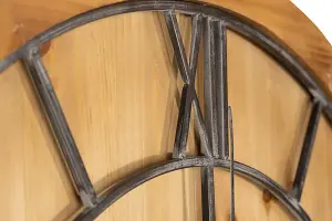 UK Homeliving Williston Wooden Wall Clock