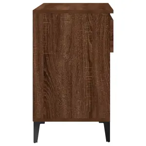 Berkfield Shoe Cabinet Brown Oak 70x36x60 cm Engineered Wood