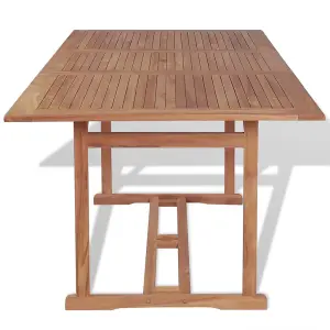 Berkfield Garden Table 180x90x75 cm Solid Teak Wood