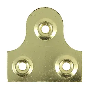 Timco - Mirror Plates - Plain - Electro Brass (Size 38mm - 4 Pieces)