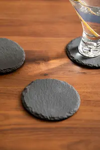 Maison by Premier Slate Round Coasters - Set of 4