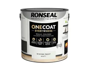 Ronseal One Coat Evrywhere Matt Paint 2.5L  Winter Frost