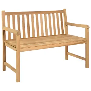 Berkfield Garden Bench 114 cm Solid Teak Wood