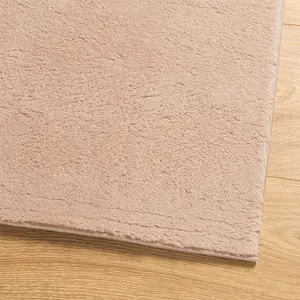 Rug HUARTE Short Pile Soft and Washable Blush 160x160 cm