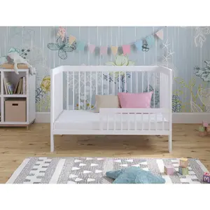 Adwolf Cot Bed with Mattress White