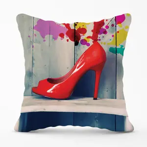 Retro Red Shoes Outdoor Cushion 45cm x 45cm