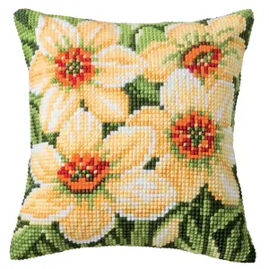 CUSHION DAFFODILS - Cross Stitch Kit: Cushion: Daffodils - Vervaco