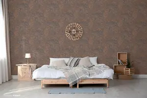 SK Filson Copper Marble Foil Wallpaper