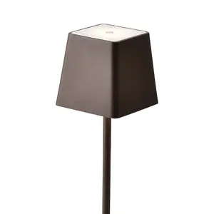 V-TAC Rechargeable Table Lamp Corten Square LED USB Dimmable Light