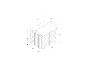 4LIFE Apex Shed 6x8 - Double Door - No Window