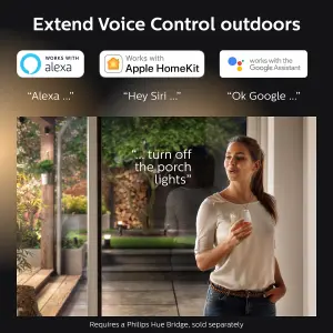 Philips Hue Tuar White LED Smart Outdoor Pedestal Light