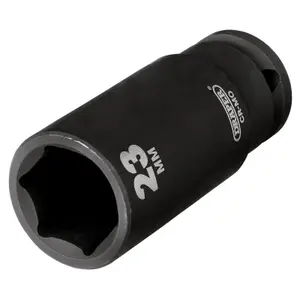 Draper Hi-TORQ Deep Impact Socket, 1/2" Sq. Dr., 23mm 20192