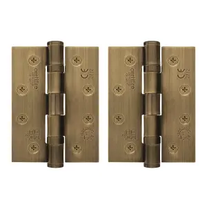 AFIT Florentine Bronze Door Hinges - 4 Inch / 102mm  Internal Fire Door Hinges - 1 Pair